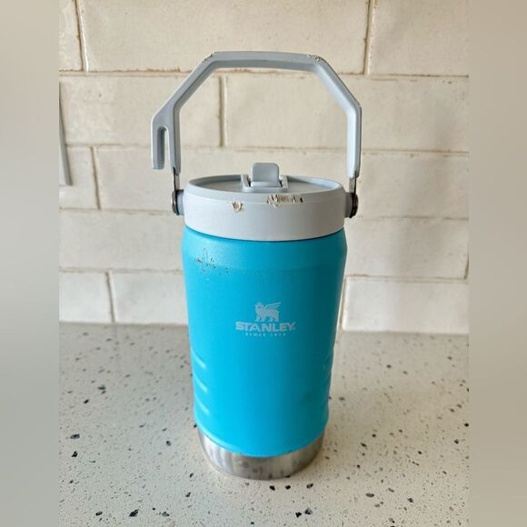 Stanley Other - STANLEY Classic Iceflow Flip Straw 40 Oz Blue Water Bottle GUC